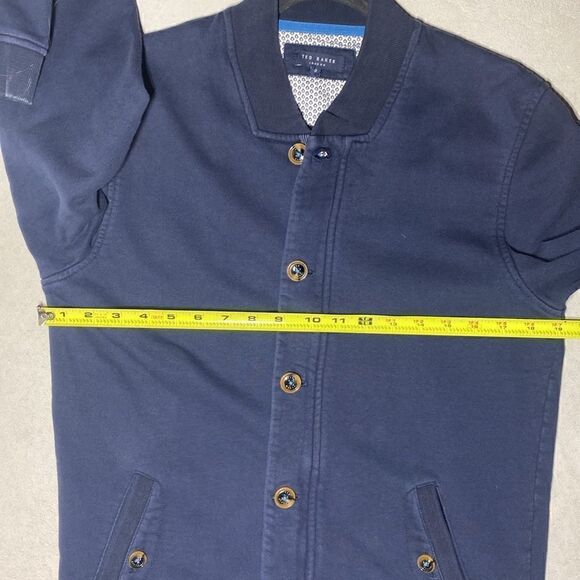 Ted Baker Button Down and zip up Bomber Cardigan Men's Size 3/Small - Picture 7 of 10